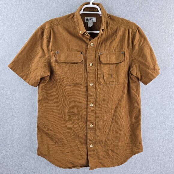 Other - Duluth Trading Shirt Mens Medium Fire Hose Canvas Relaxed Fit Free Swingin' Work